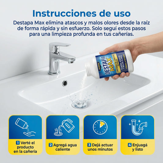 Destapa Max | Chau olores. Chau atascos. Hola tranquilidad